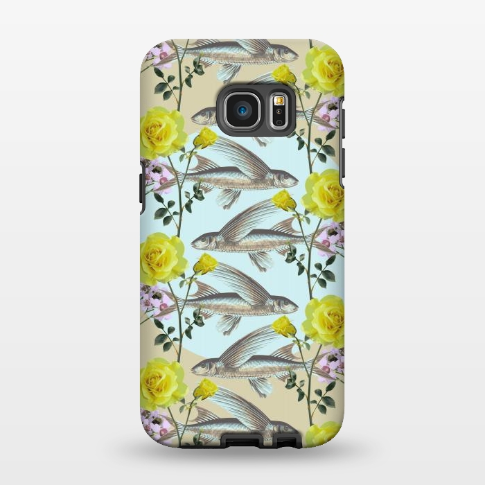 Galaxy S7 EDGE StrongFit Floral Fishies by Zala Farah