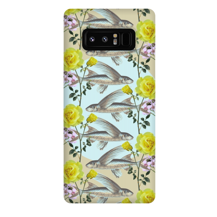 Galaxy Note 8 StrongFit Floral Fishies by Zala Farah