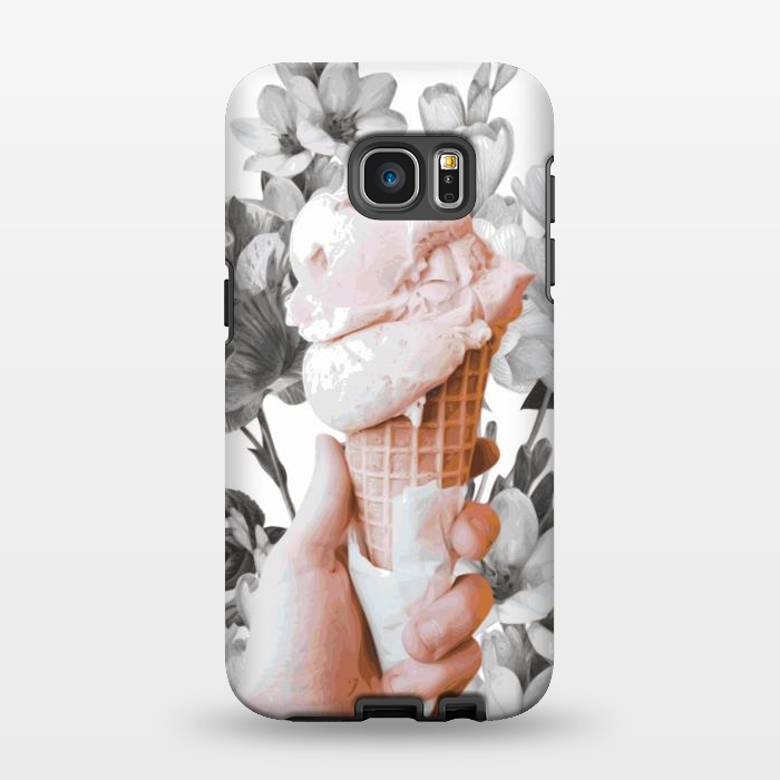 Galaxy S7 EDGE StrongFit Floral Ice-Cream by Zala Farah
