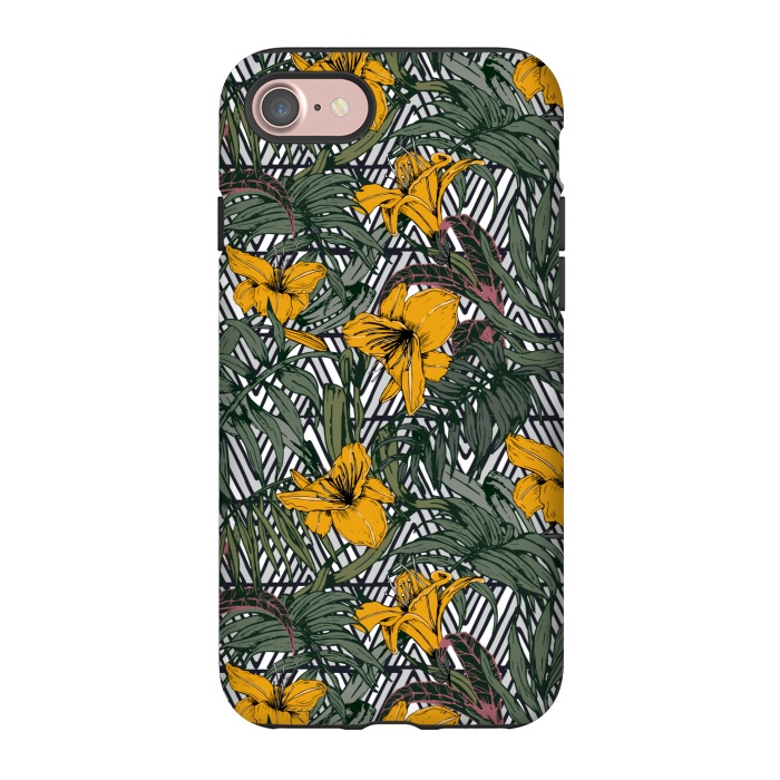 iPhone 7 StrongFit Tribal tropical bloom by Mmartabc