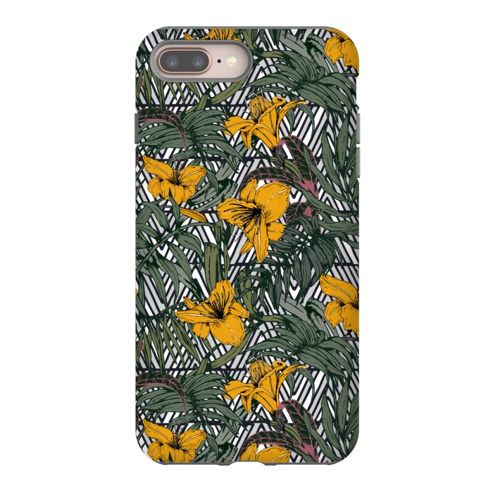 iPhone 7 plus StrongFit Tribal tropical bloom by Mmartabc