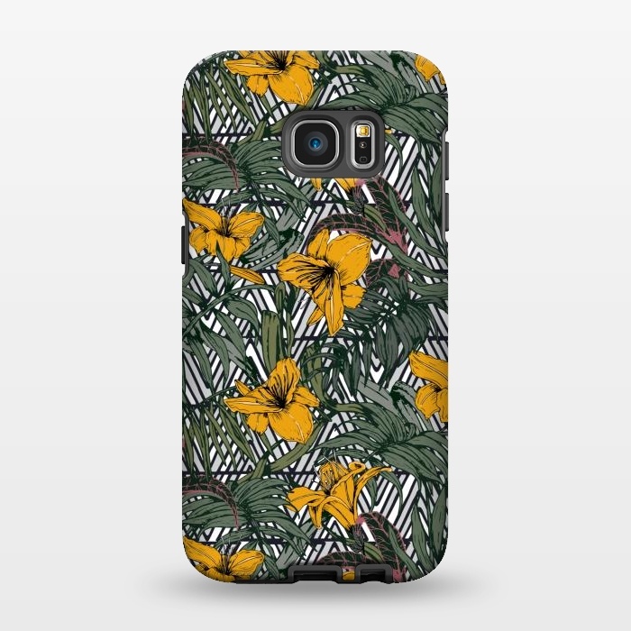 Galaxy S7 EDGE StrongFit Tribal tropical bloom by Mmartabc