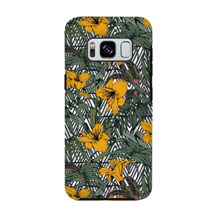 Galaxy S8 StrongFit Tribal tropical bloom by Mmartabc