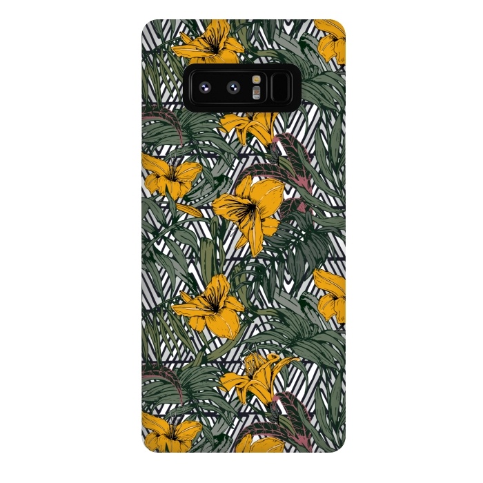 Galaxy Note 8 StrongFit Tribal tropical bloom by Mmartabc