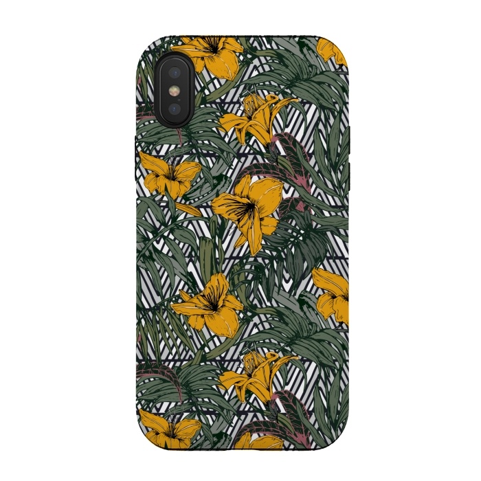 iPhone Xs / X StrongFit Tribal tropical bloom by Mmartabc