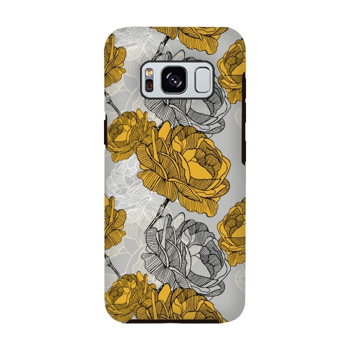 Galaxy S8 StrongFit Linear flower of roses by Mmartabc