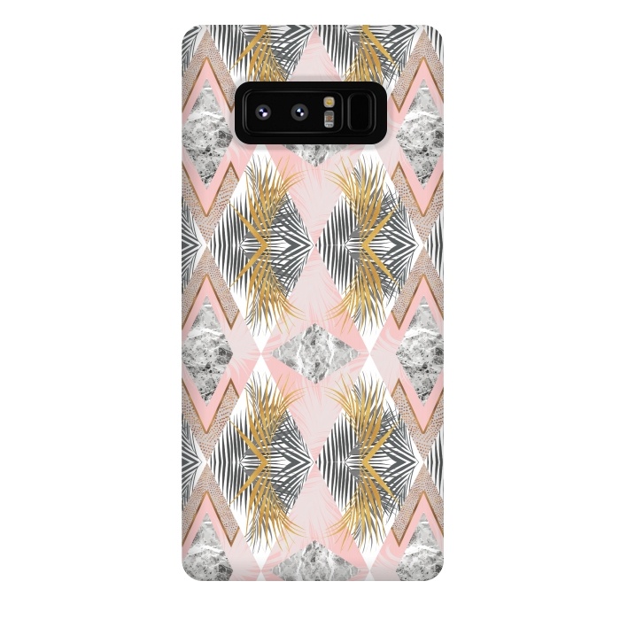 Galaxy Note 8 StrongFit Marbled tropical geometric pattern II by Mmartabc