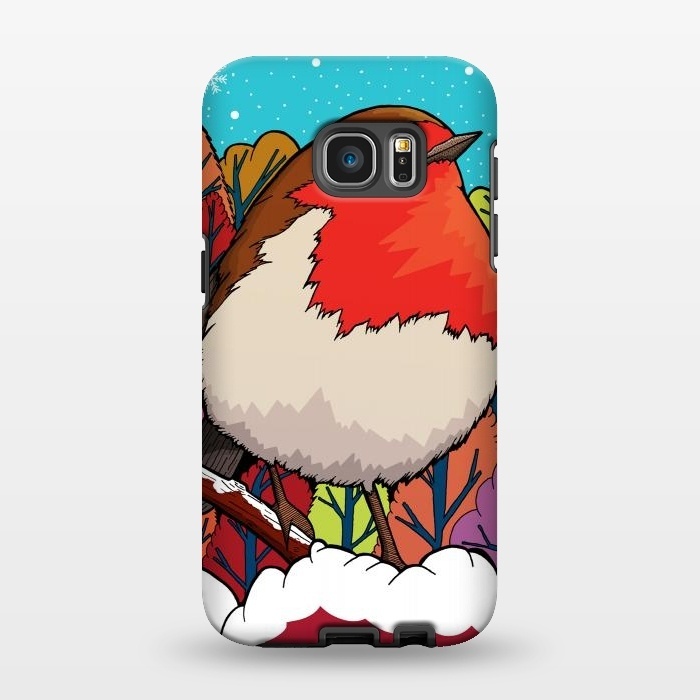 Galaxy S7 EDGE StrongFit The Big Red Robin by Steve Wade (Swade)
