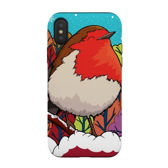 iPhone Xs / X StrongFit The Big Red Robin by Steve Wade (Swade)