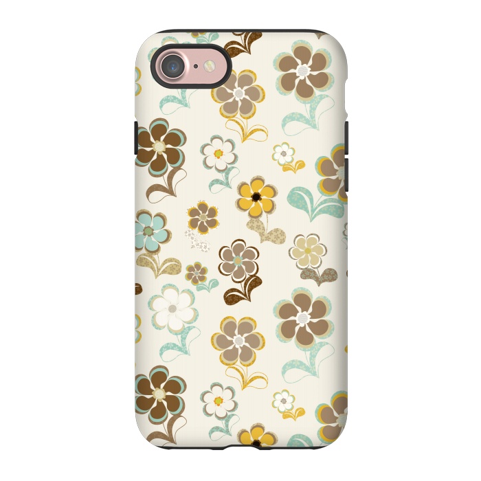 iPhone 7 StrongFit 60s Flowers by Paula Ohreen