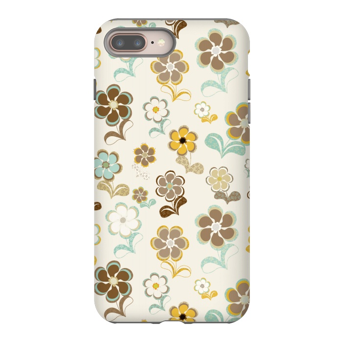 iPhone 7 plus StrongFit 60s Flowers by Paula Ohreen