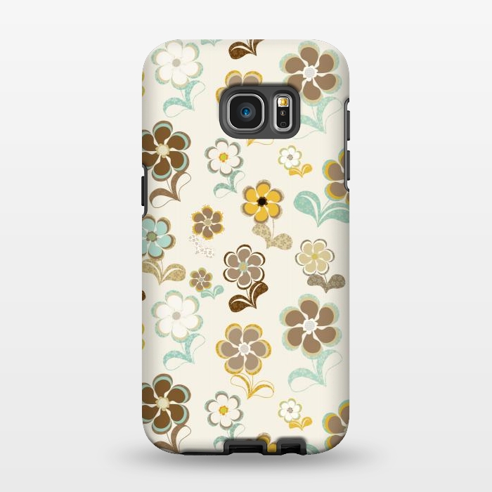 Galaxy S7 EDGE StrongFit 60s Flowers by Paula Ohreen
