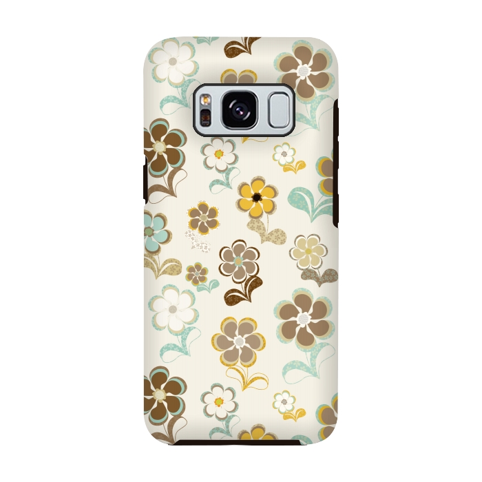Galaxy S8 StrongFit 60s Flowers by Paula Ohreen