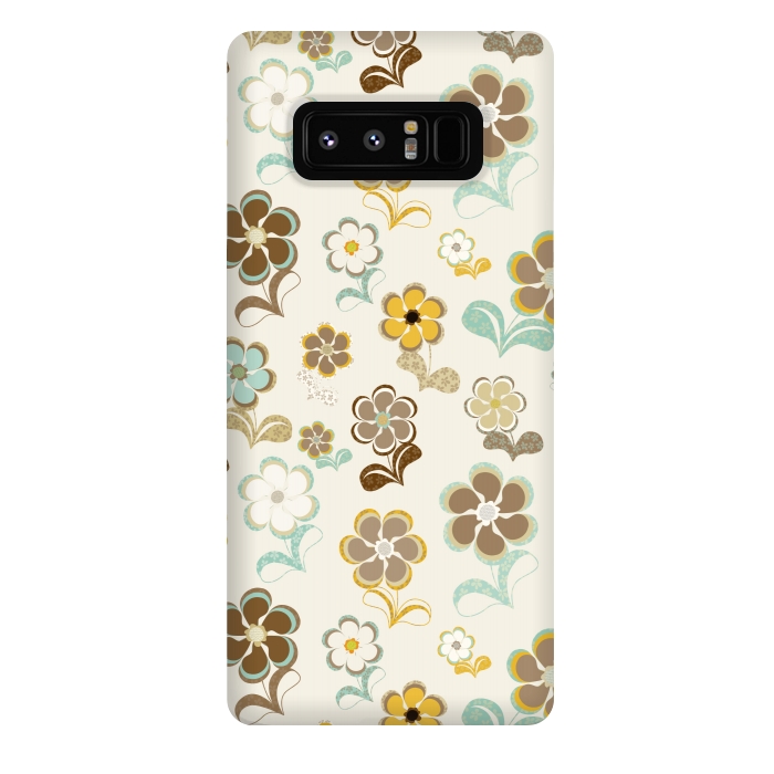 Galaxy Note 8 StrongFit 60s Flowers by Paula Ohreen