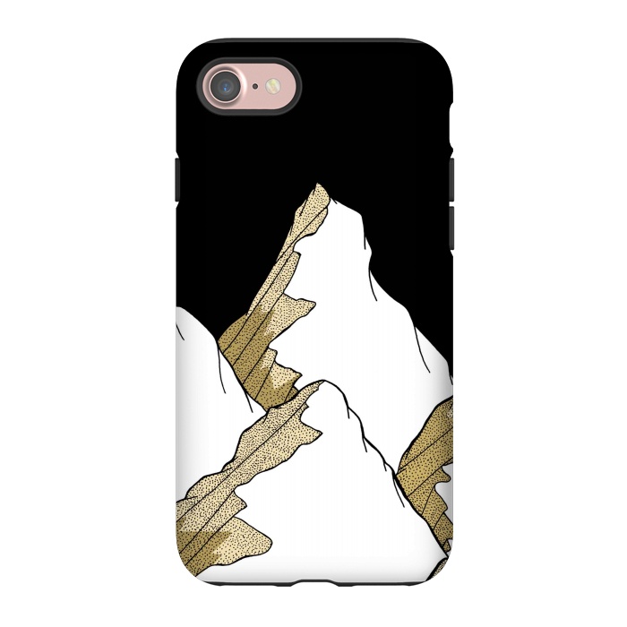iPhone 7 StrongFit Gold Tone Mountains by Steve Wade (Swade)