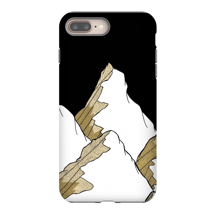 iPhone 7 plus StrongFit Gold Tone Mountains by Steve Wade (Swade)