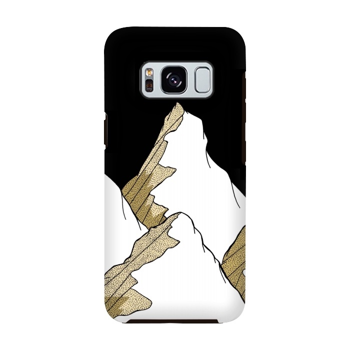 Galaxy S8 StrongFit Gold Tone Mountains by Steve Wade (Swade)