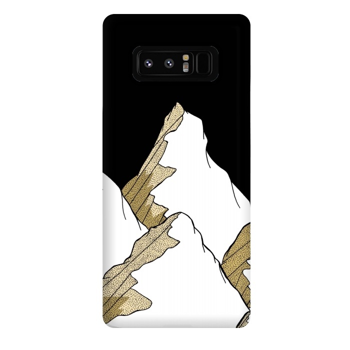 Galaxy Note 8 StrongFit Gold Tone Mountains by Steve Wade (Swade)