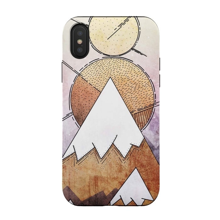iPhone Xs / X StrongFit Metal Mountains by Steve Wade (Swade)