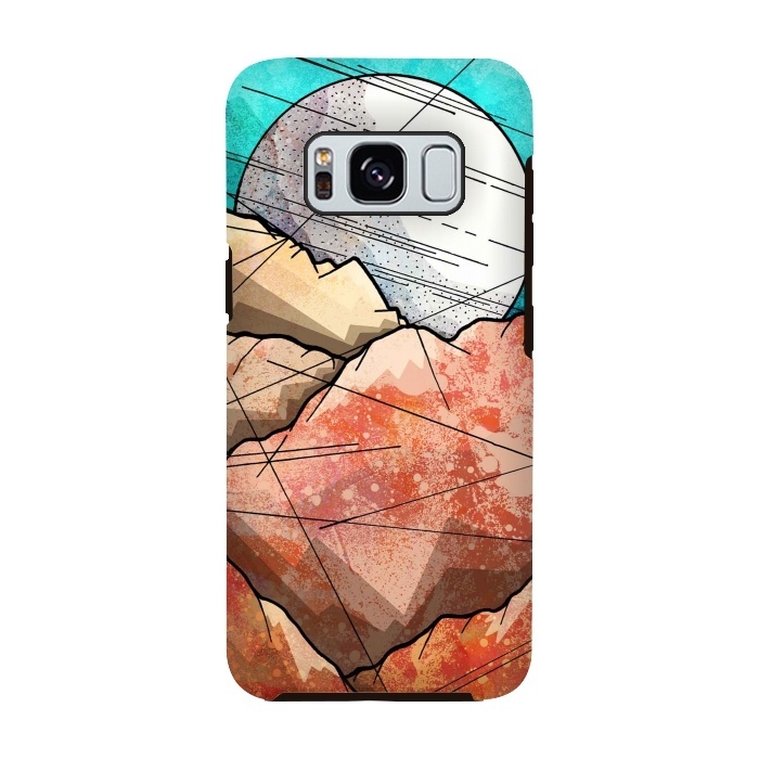 Galaxy S8 StrongFit Copper rocks under the moon by Steve Wade (Swade)