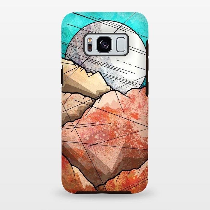 Galaxy S8 plus StrongFit Copper rocks under the moon by Steve Wade (Swade)