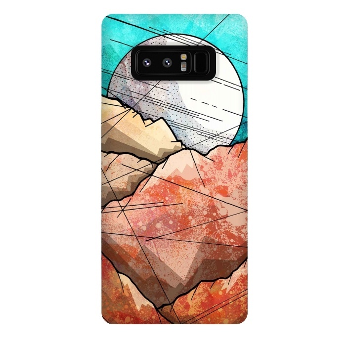 Galaxy Note 8 StrongFit Copper rocks under the moon by Steve Wade (Swade)