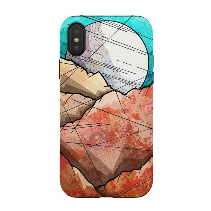 iPhone Xs / X StrongFit Copper rocks under the moon by Steve Wade (Swade)