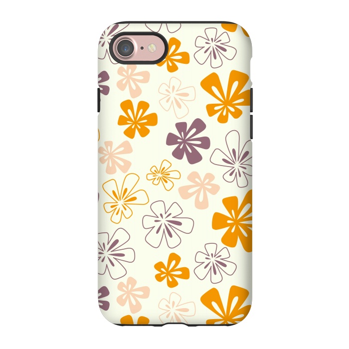 iPhone 7 StrongFit Funky Flowers by Paula Ohreen