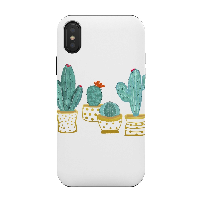 iPhone Xs / X StrongFit Cactus Garden V2 by Uma Prabhakar Gokhale