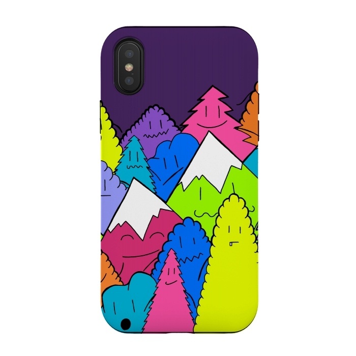 iPhone Xs / X StrongFit Mountains of characters by Steve Wade (Swade)