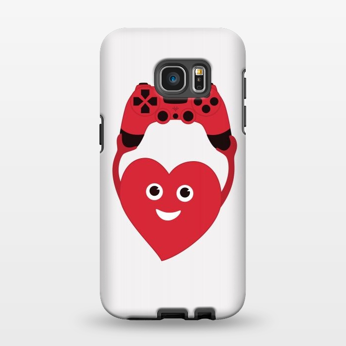 Galaxy S7 EDGE StrongFit Cute Geek Gamer Heart by Boriana Giormova