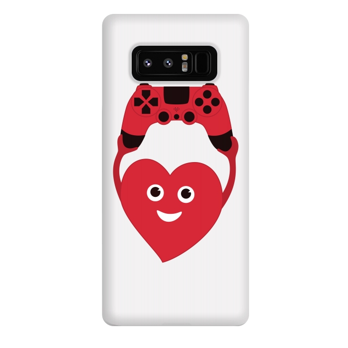 Galaxy Note 8 StrongFit Cute Geek Gamer Heart by Boriana Giormova