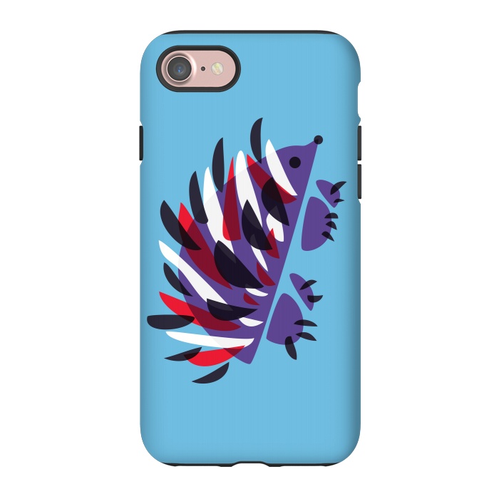 iPhone 7 StrongFit Abstract Colorful Hedgehog by Boriana Giormova