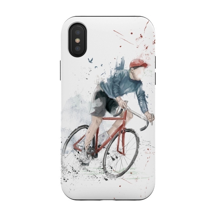 iPhone Xs / X StrongFit I want to ride my bicycle by Balazs Solti