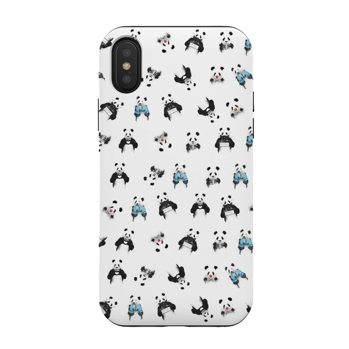 iPhone Xs / X StrongFit Panda pattern by Balazs Solti