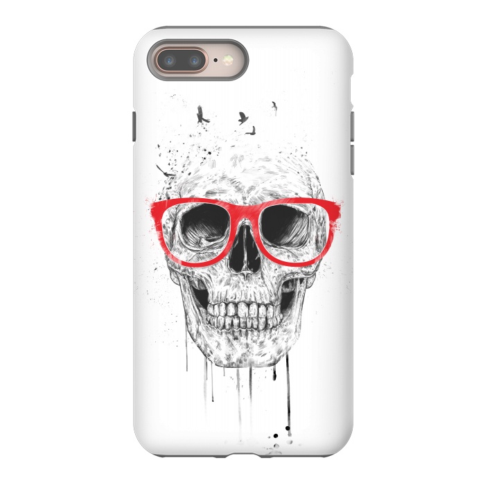 iPhone 7 plus StrongFit Skull with red glasses by Balazs Solti