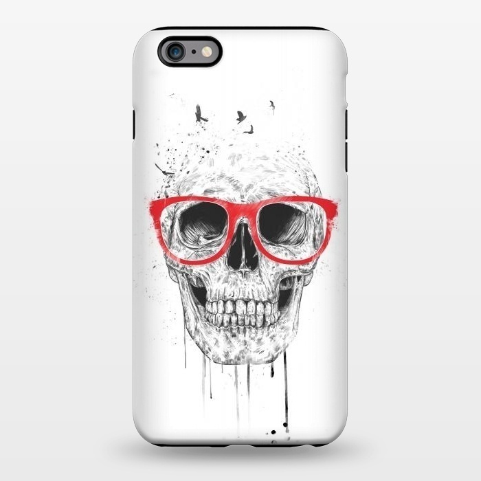 iPhone 6/6s plus StrongFit Skull with red glasses by Balazs Solti