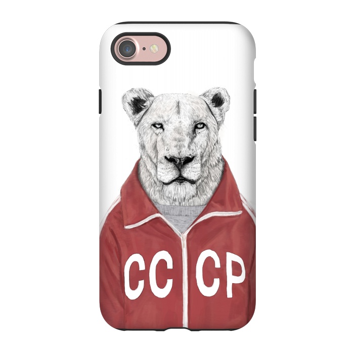 iPhone 7 StrongFit Soviet lion by Balazs Solti