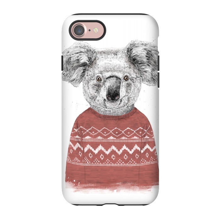iPhone 7 StrongFit Winter koala (red) by Balazs Solti