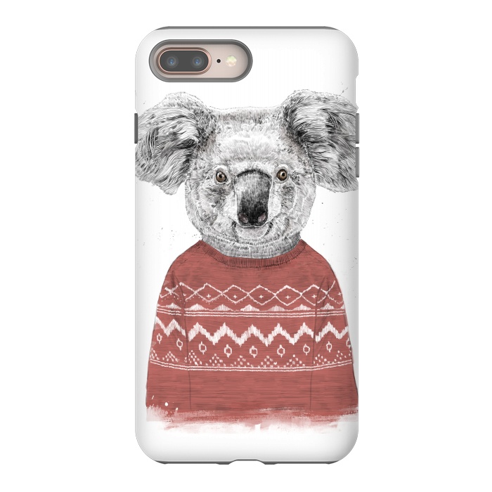 iPhone 7 plus StrongFit Winter koala (red) by Balazs Solti