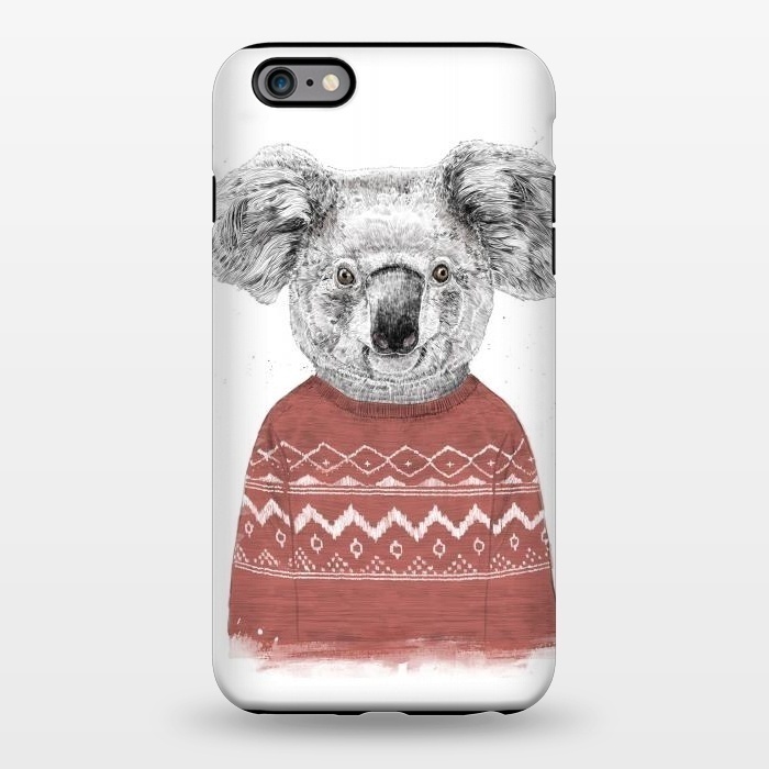 iPhone 6/6s plus StrongFit Winter koala (red) by Balazs Solti