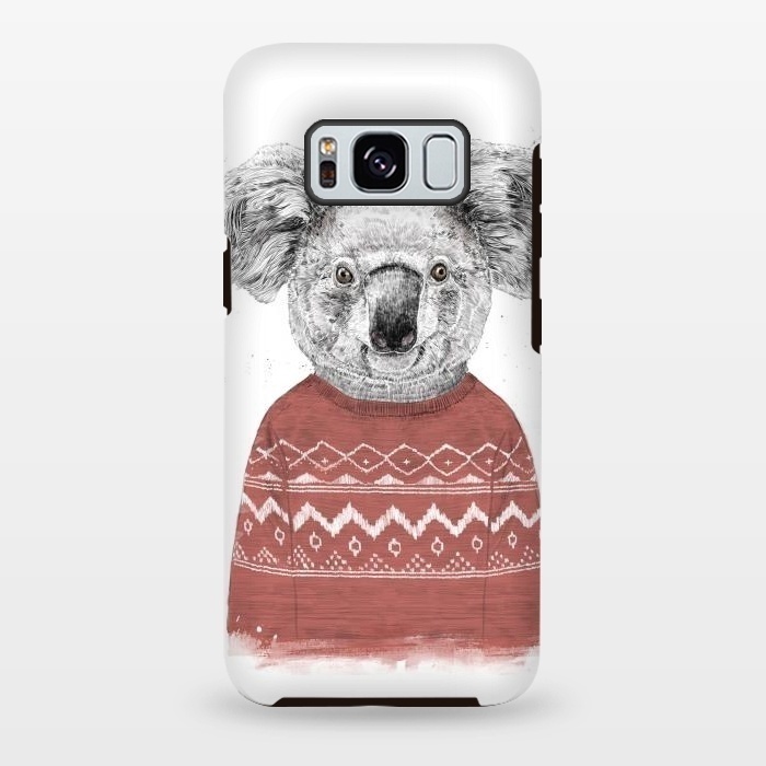Galaxy S8 plus StrongFit Winter koala (red) by Balazs Solti