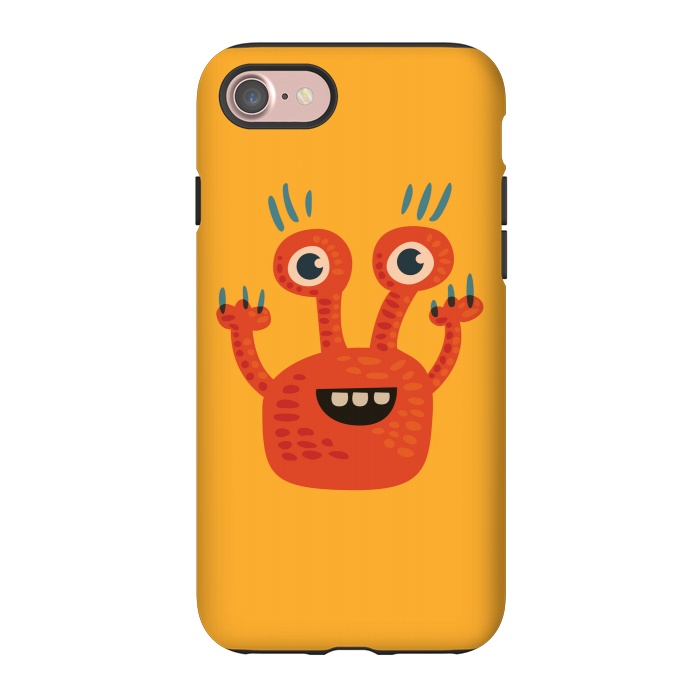 iPhone 7 StrongFit Funny Big Eyed Smiling Cute Monster by Boriana Giormova