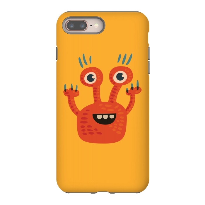 iPhone 7 plus StrongFit Funny Big Eyed Smiling Cute Monster by Boriana Giormova