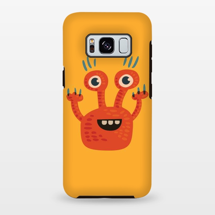 Galaxy S8 plus StrongFit Funny Big Eyed Smiling Cute Monster by Boriana Giormova