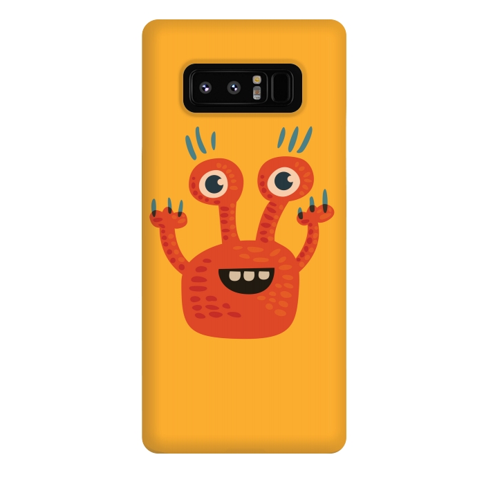 Galaxy Note 8 StrongFit Funny Big Eyed Smiling Cute Monster by Boriana Giormova
