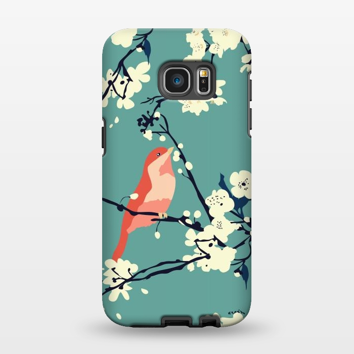 Galaxy S7 EDGE StrongFit Bird and Blossom by Zoe Charlotte