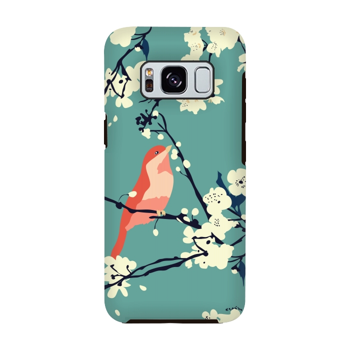 Galaxy S8 StrongFit Bird and Blossom by Zoe Charlotte