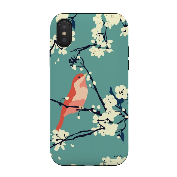 iPhone Xs / X StrongFit Bird and Blossom by Zoe Charlotte