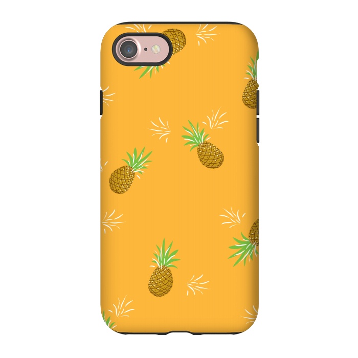 iPhone 7 StrongFit Pineapples in Mango by Zoe Charlotte